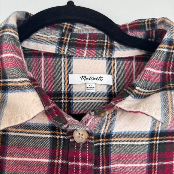 MADEWELL Flannel Shirt-Jacket in Tartan Plaid | XL | 100% Cotton - EUC! - Picture 8 of 12